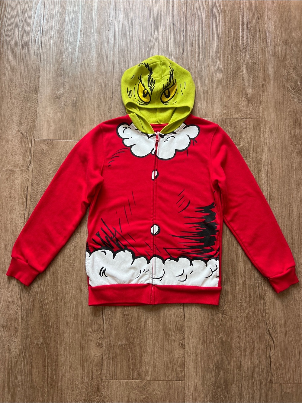 Dr. Seuss’s The Grinch Kid’s Grinch Full Zip Hoodie Size Medium